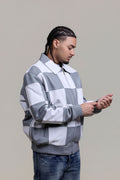 Men's Checkmate Jacket [White/Gray]