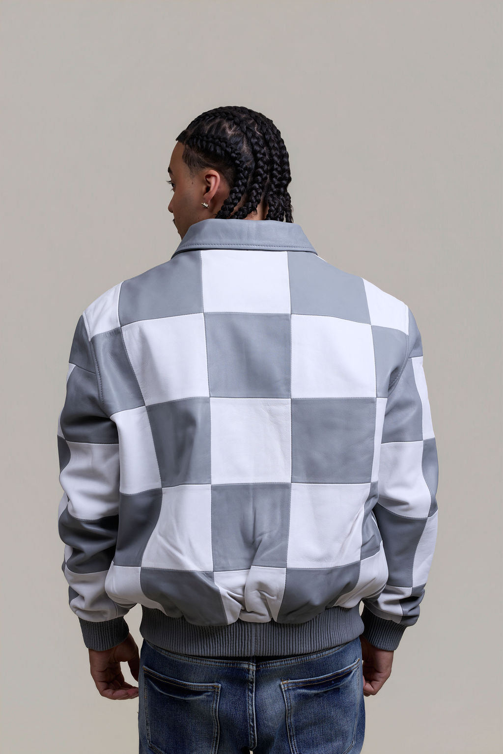 Men's Checkmate Jacket [White/Gray]