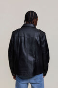 Men's James Leather Shirt [Black]