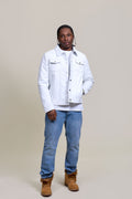 Men's Dylan Jacket White Leather