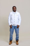 Men's Dylan Jacket White Leather