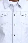 Men's Dylan Jacket White Leather