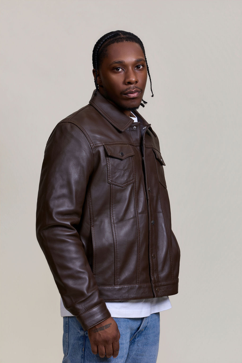 Men's Dylan Jacket Brown Leather
