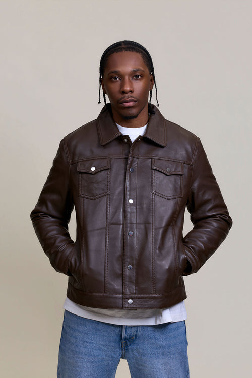 Men's Dylan Jacket Brown Leather