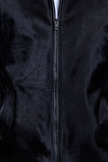 Men's Leather & Pony Biker Combo [Black]