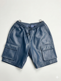 Men's Leather Cargo Shorts