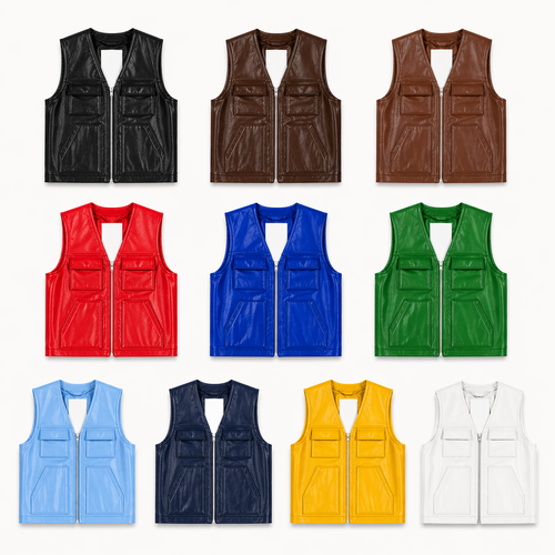 Men's Leather Brooklyn Vest [Slim-Cut]