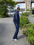 Men's Moto Set — Cotton Twill & Leather [Navy/Navy]