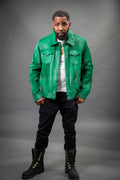 Men's Dylan Pony Jean Jacket [Green]