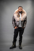 Men's Jay Biker Copper With Full Fox Fur Collar [Crystal]