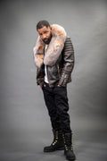 Men's Jay Biker Copper With Full Fox Fur Collar [Crystal]