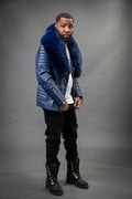 Men's Jay Biker Navy With Full Fox Fur Collar [Navy]