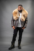 Men's Jay Biker Copper With Full Raccoon Fur Collar [Raccoon Fur]