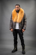 Men's Jay Biker Copper With Full Fox Fur Collar [Red Fox]