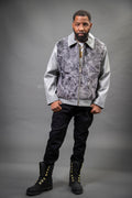 Men's Leather & Persian Lamb Combo [Grey]