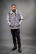 Men's Leather & Persian Lamb Combo [Grey]