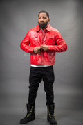 Men's Dylan Jacket Red Leather