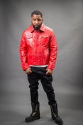 Men's Dylan Jacket Red Leather