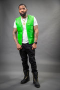 Men's Leather Brooklyn Vest [Green]