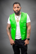 Men's Leather Brooklyn Vest [Green]