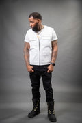 Men's Leather Brooklyn Vest [White]