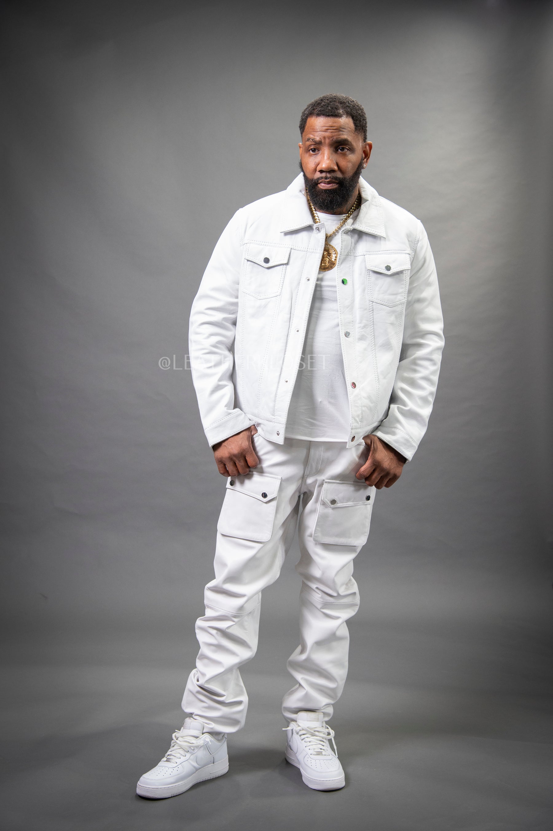 Pants All White Jean Jacket Mens Men's Dylan Leather Jean Jacket