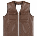 Men's Leather Brooklyn Vest [Slim-Cut]