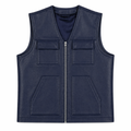 Men's Leather Brooklyn Vest [Slim-Cut]