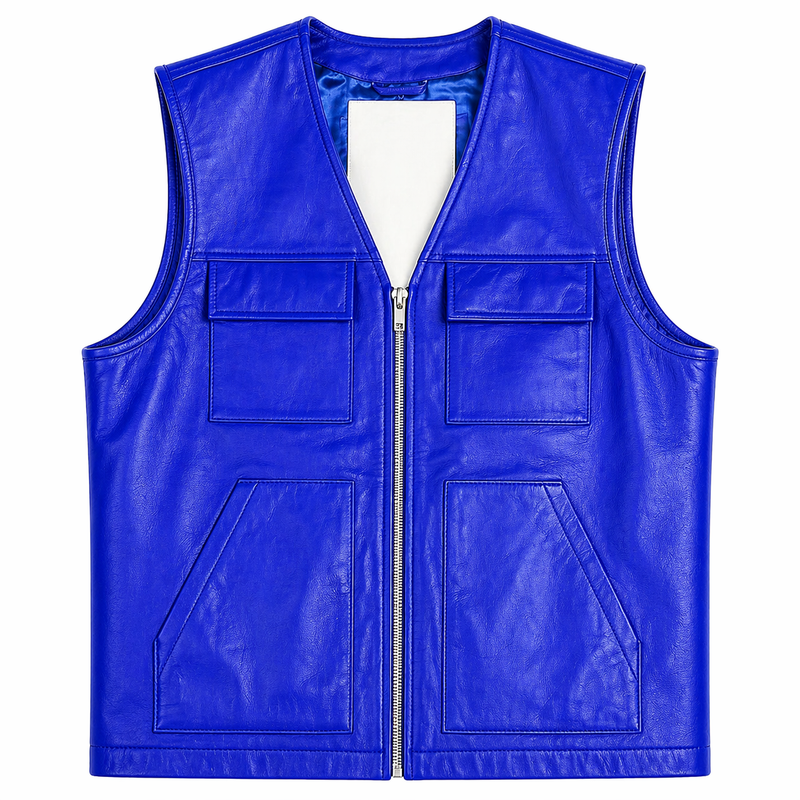 Men's Leather Brooklyn Vest [Slim-Cut]
