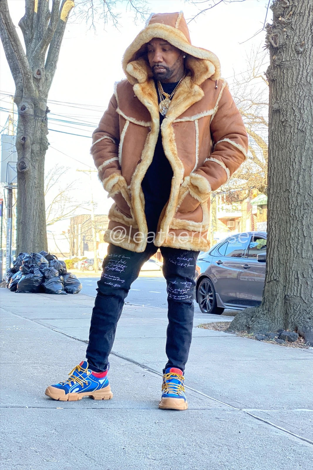 Mens 3/4 Marlboro Shearling