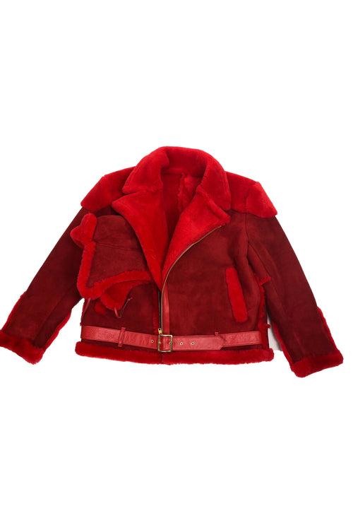 Mens Andre Shearling Biker Classic With Hat