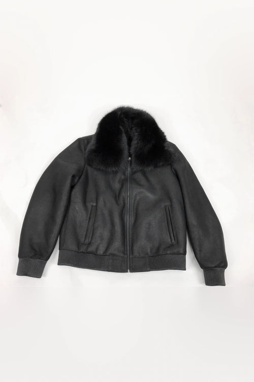Mens Shearling Baseball Jacket