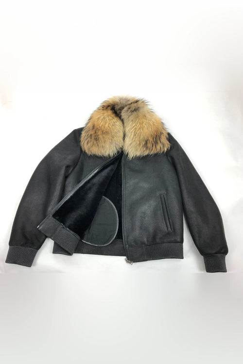 Men's Shearling Baseball Jacket