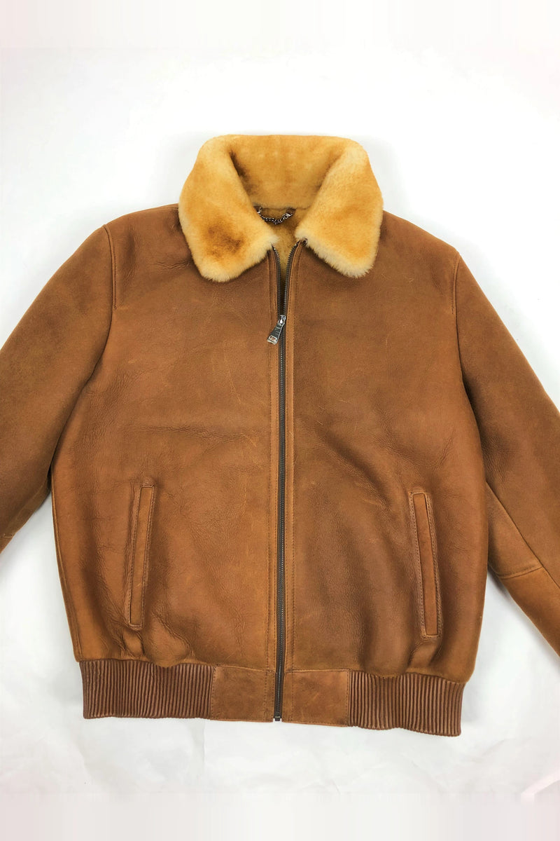 Men's Shearling Baseball Jacket