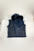 Mens Shearling Vest With Fox