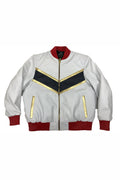 Men's V-Bomber Baseball Jacket [Gold/White/Navy]