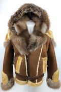 Mens Andre Shearling Biker With Fox