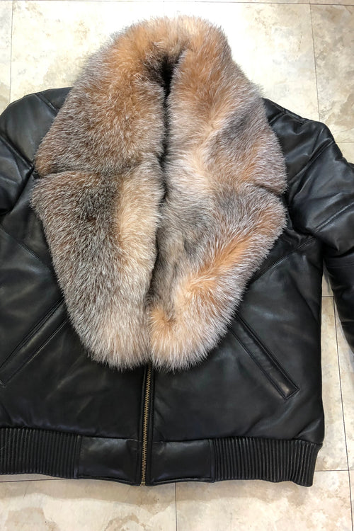 V-Bomber With Premium Full Fox Collar