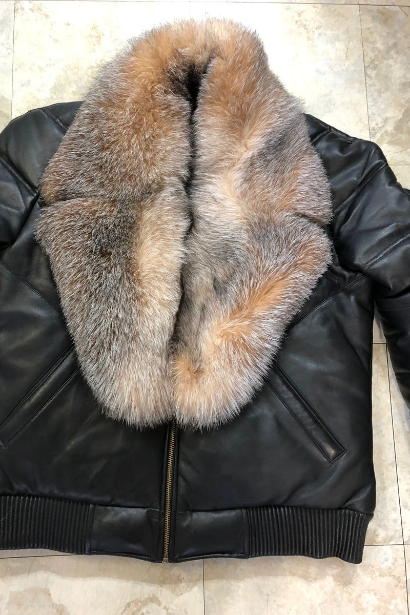 V-Bomber With Premium Full Fox Collar