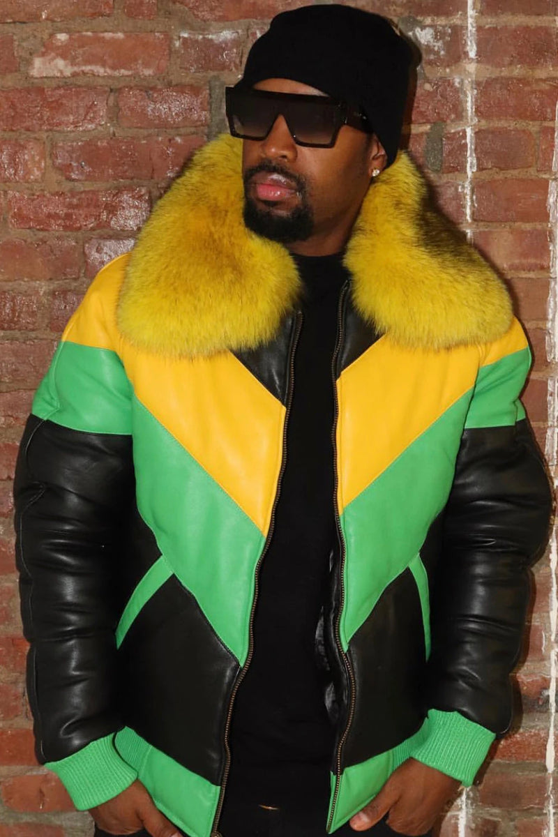V-Bomber Jamaica With Premium Fur Collar