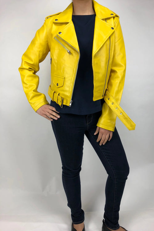 Women's Classic Biker Yellow [ SLIM FIT ]