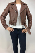 Women's Classic Biker Brown [Slim Fit]