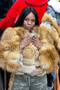 Women's Gold Fox Bomber Jacket