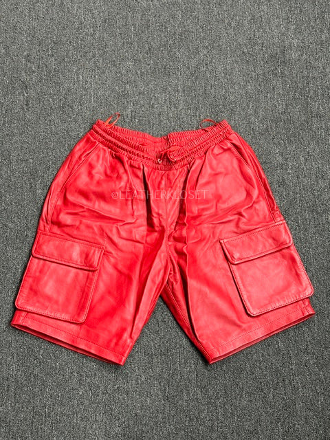Men's Leather Cargo Shorts – LeatherKloset Men's Leather Cargo Shorts – LeatherKloset