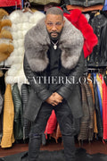 Men's GOT Shearling With Fox Collar