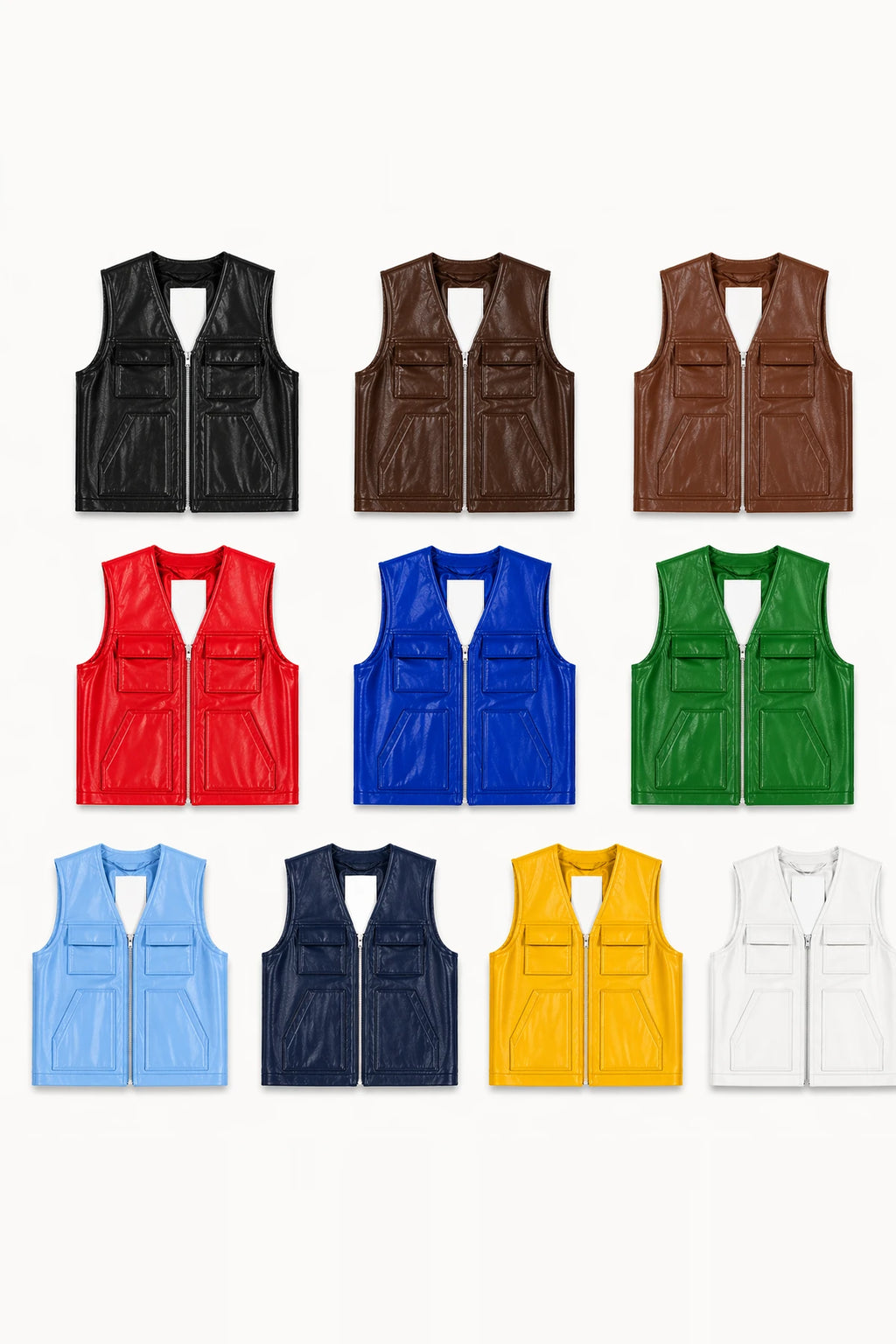 Men's Leather Brooklyn Vest [Slim-Cut]