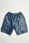 Men's Leather Cargo Shorts