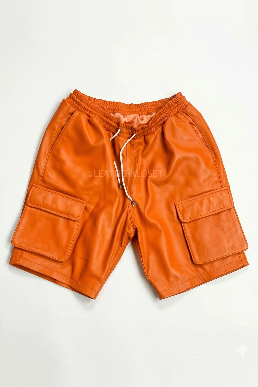 Men's Leather Cargo Shorts