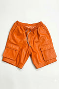 Men's Leather Cargo Shorts