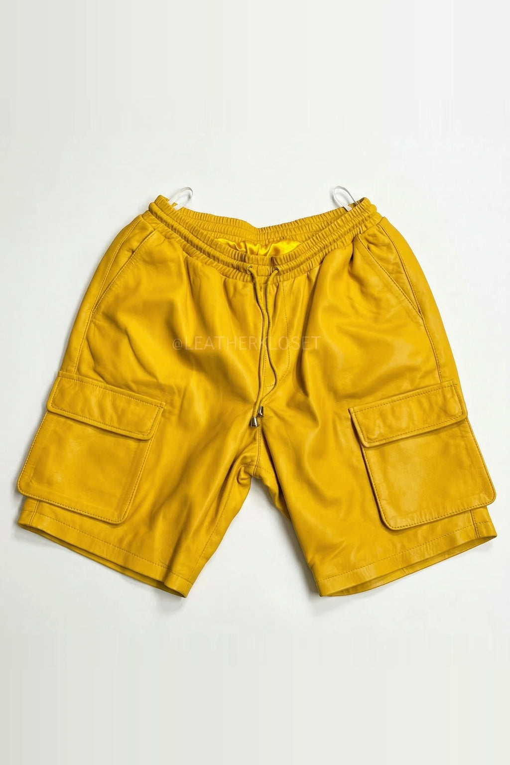 Men's Leather Cargo Shorts